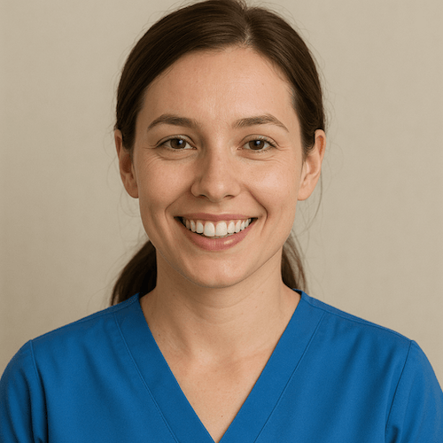 Retrato de mujer con delantal